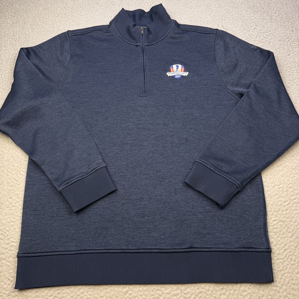 Tartan Cup Pullover Mens Large Blue Golf Pullover Quarter Zip 2017 Under Armour